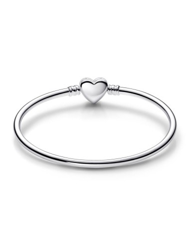 Pulsera Rígida Pandora Moments en plata de ley Corazón & Mariposa Pandora