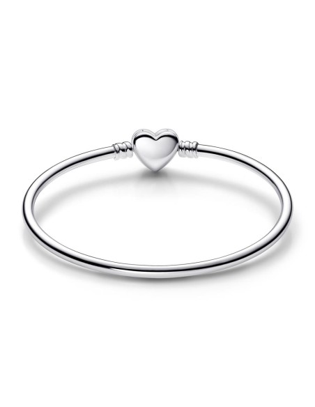 Pulsera Rígida Pandora Moments en plata de ley Corazón & Mariposa Pandora