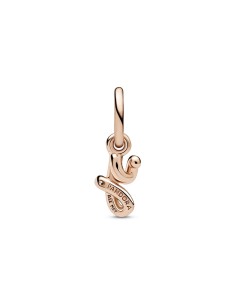 Charm Colgante con un recubrimiento en oro rosa de 14k Alfabeto Letra Minúscula Y​ 2