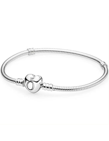 Pulsera Pandora Corazon en plata de ley. 