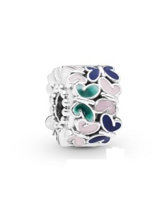 Charm Clip de mariposas con esmalte en plata de ley 2