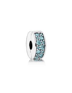 Clip Pandora ELEGANCIA BRILLANTE VERDE-AZULADO