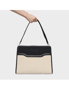 Shopper Mediano Negro Audree Canvas de TOUS – Elegancia y Funcionalidad para el Día a Día 2