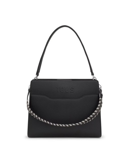 Bolso Shopper Mediano Negro Audree Saffiano de TOUS – Elegancia y Funcionalidad para el Día a Día