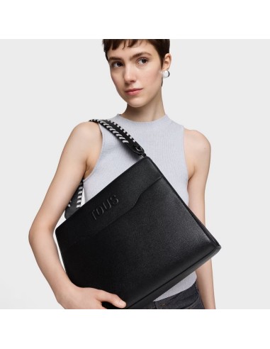 Bolso Shopper Mediano Negro Audree Saffiano de TOUS – Elegancia y Funcionalidad para el Día a Día