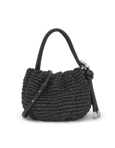 Bombonera negra de rafia TOUS Daisy – Frescura natural con estilo urbano