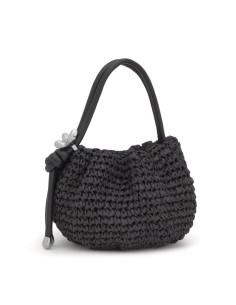 Bombonera negra de rafia TOUS Daisy – Frescura natural con estilo urbano 2