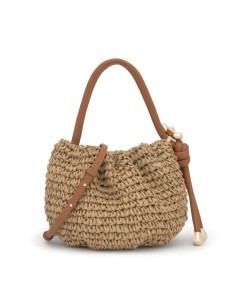  Bombonera camel de rafia TOUS Daisy – Elegancia natural para tu día a día