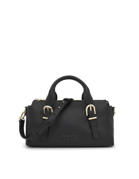 Bolso Bowling Mediano TOUS Buckles de Piel Negra - Elegancia y Sostenibilidad
