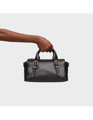 Bolso Bowling Mediano TOUS Buckles de Piel Negra - Elegancia y Sostenibilidad