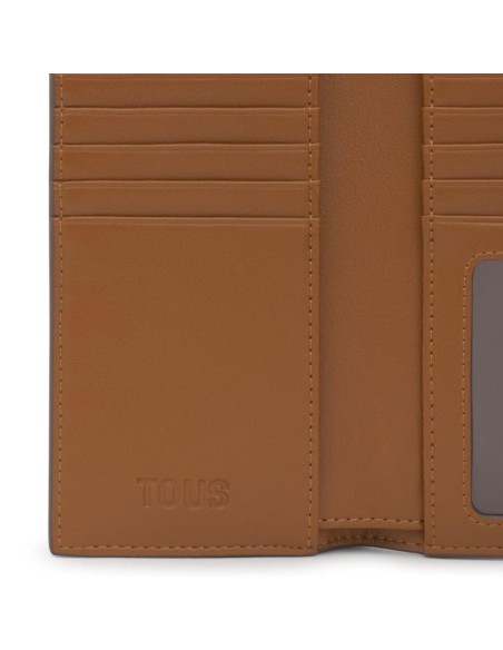 Billetera grande Pocket camel TOUS Bloom - Elegancia y funcionalidad