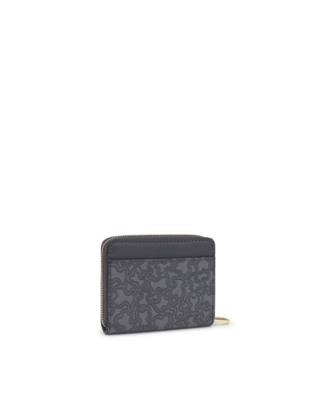 Monedero gris oscuro Kaos Mini Lines de TOUS - Elegancia y funcionalidad