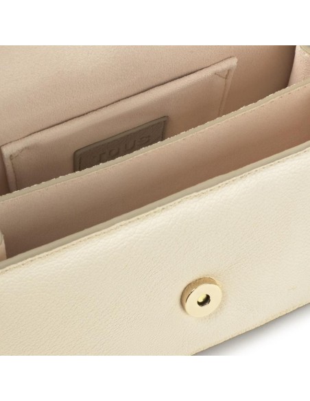 Bandolera pequeña beige Audree Leather de piel ovina certificada - TOUS
