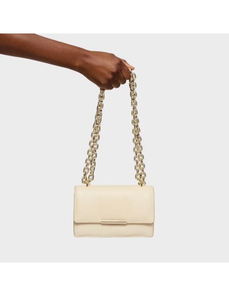 Bandolera pequeña beige Audree Leather de piel ovina certificada - TOUS