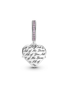 Charm Pandora colgante de plata Corazón de madre con cuento de hadas, concirconitas cúbicas rosa y cristal cerise 2