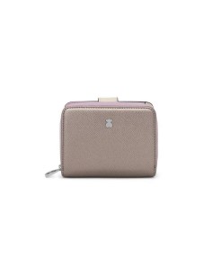 Billetera pequeña TOUS New Dubai Saffiano Plata, Malva y Beige