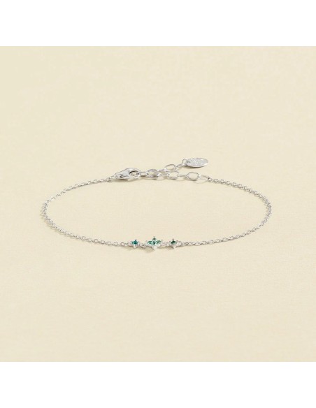 Pulsera BELOVED de Plata Bañada en Oro con Circonitas Multicolor | Agatha París