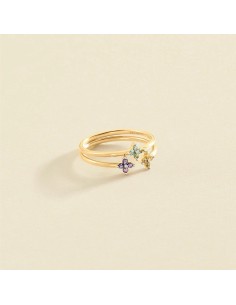 Anillo BELOVED Multicolor en Oro | Agatha París
