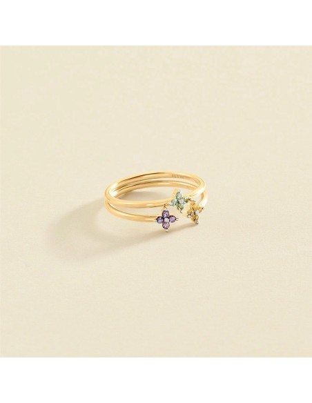 Anillo BELOVED Multicolor en Oro | Agatha París