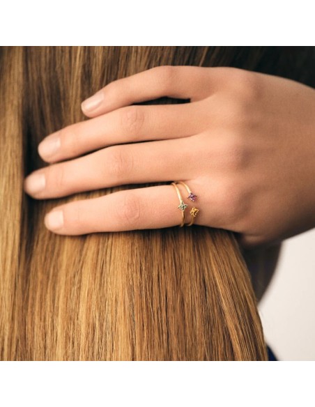 Anillo BELOVED Multicolor en Oro | Agatha París