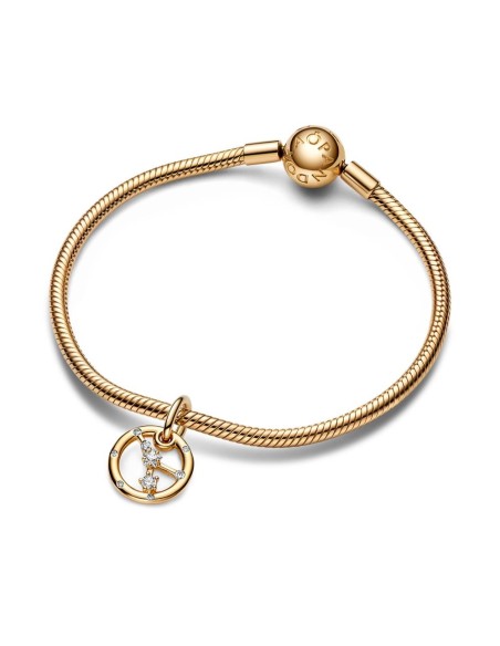 Charm Colgante con un recubrimiento en oro de 14k Zodiaco Cáncer Pandora