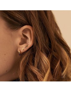 Piercing criolla COLORFUL - Multicolor / Oro 2