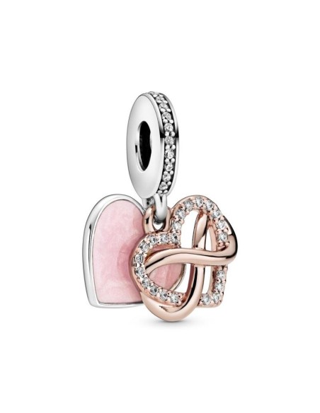Charm Colgante en Pandora Rose Corazón Infinito Brillante