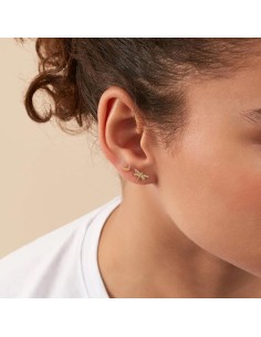 Piercing mini LIBELULA - Cristal / Dorado 2