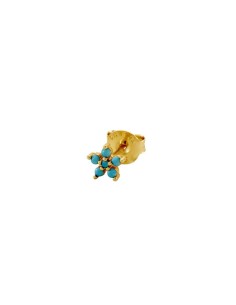 Piercing mini FLOR6 - Turquesa / Oro