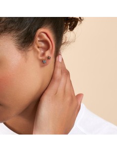 Piercing mini FLOR6 - Turquesa / Oro 2