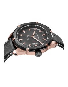 Viceroy Magnum 46831‑57 hombre: acero negro‑rosado piel negra multifunción 2