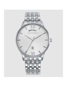 Viceroy 42455‑83 hombre: reloj acero inoxidable cuarzo esfera plata ⌚
