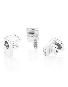 Charm Pandora de plata inicial letra F  2
