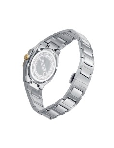 Reloj de mujer colección Laura Escanes caja de acero con doble bisel en acero e IP dorado con cristal zafiro 10 atm y brazalete  2