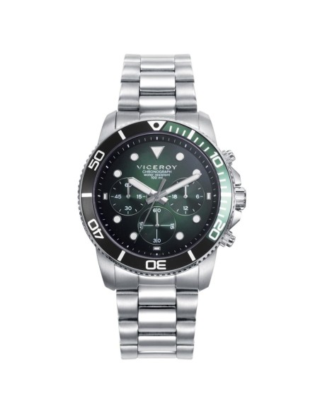 Reloj de Hombre Viceroy Heat Cronógrafo de Acero con Esfera Negra y Verde - Ref. 42453-77