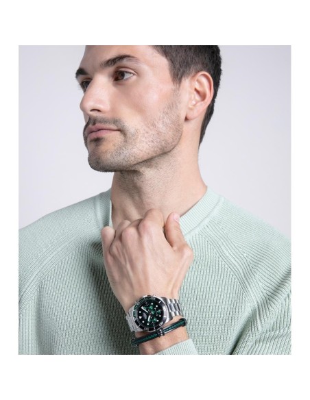 Reloj de Hombre Viceroy Heat Cronógrafo de Acero con Esfera Negra y Verde - Ref. 42453-77