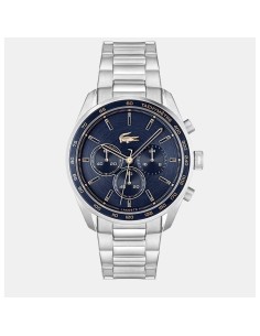Reloj Lacoste Boston Hombre Plateado y Azul Cronógrafo 2011380 - Elegancia y Funcionalidad