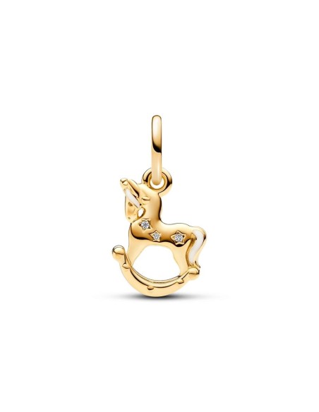 Charm Colgante con un recubrimiento en oro de 14k Balancín Unicornio​