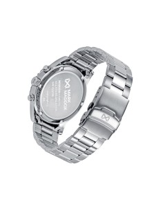 Reloj de hombre Mission multifunción con esfera negra, índices amarillos y brazalete de acero 2