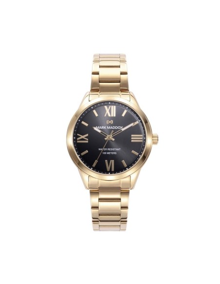 Reloj de mujer Marais de acero dorado con esfera en color negro
