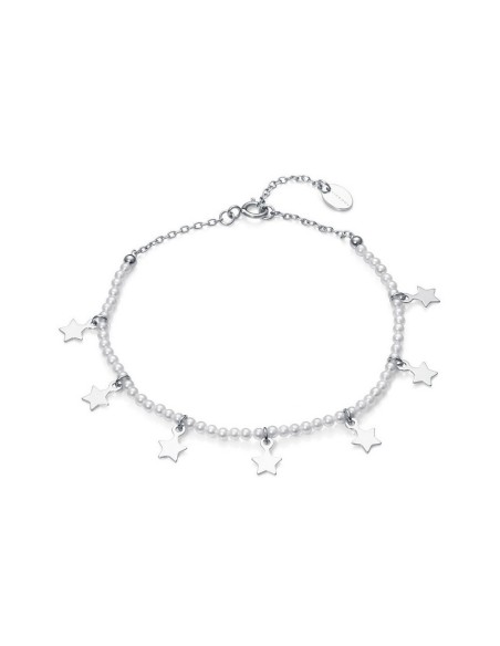 Pulsera Viceroy de plata de ley con baño de rodio y perlas sintéticas para mujer
