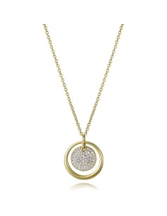 Colgante Viceroy de plata bañada en oro con aro y circonitas para mujer
