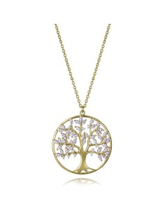 Colgante Viceroy de plata bañada en oro con diseño de estrella y circonitas para mujer