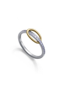 Anillo Viceroy de plata bañada en oro con diseño de estrella y circonitas para mujer