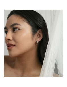 Pendientes Viceroy de plata de ley con baño de rodio y circonitas para mujer 2