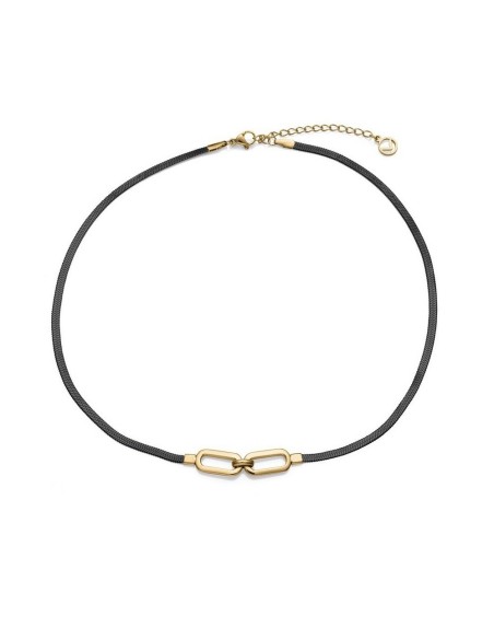 Collar Viceroy de acero IP negro y dorado para mujer