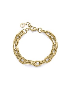 Pulsera Viceroy de acero IP dorado con eslabones para mujer