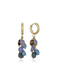 Pendientes Viceroy de acero IP dorado con diseño de aro para mujer