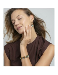 Pendientes Viceroy de acero IP dorado con diseño de aro para mujer 2