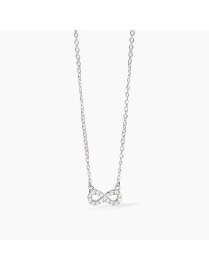 Collar de plata 925 con colgante de infinito y circonitas - Mabina Gioielli